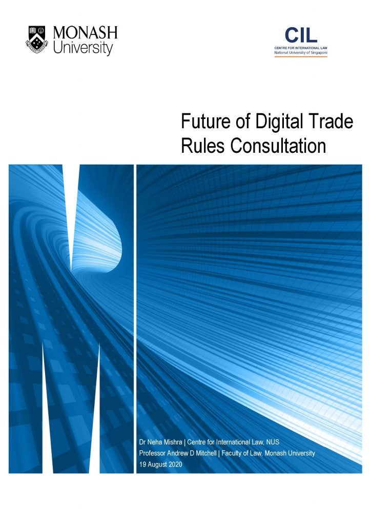 The Future of Digital Trade Rules Centre for International Law