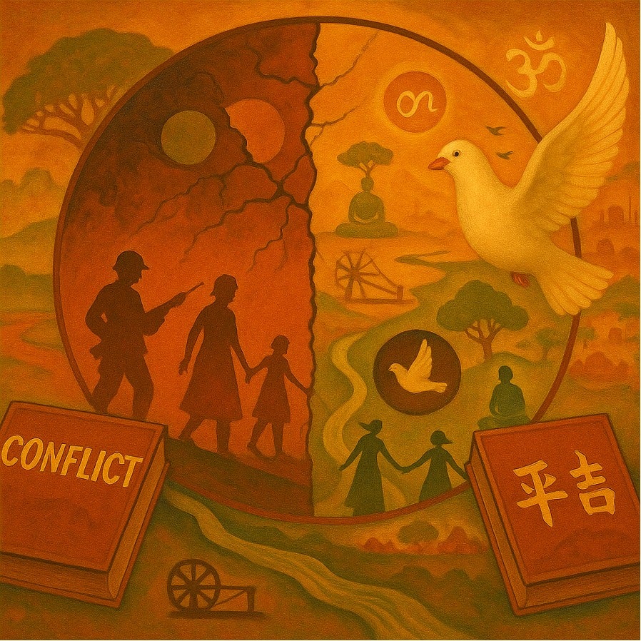 Rashmi Raman and Samuel White challenge traditional conflict-peace notions by highlighting Asian traditions that see peace as dynamic, ethical, and relational to conflict, and offers a nuanced, non-binary approach to peace and conflict.