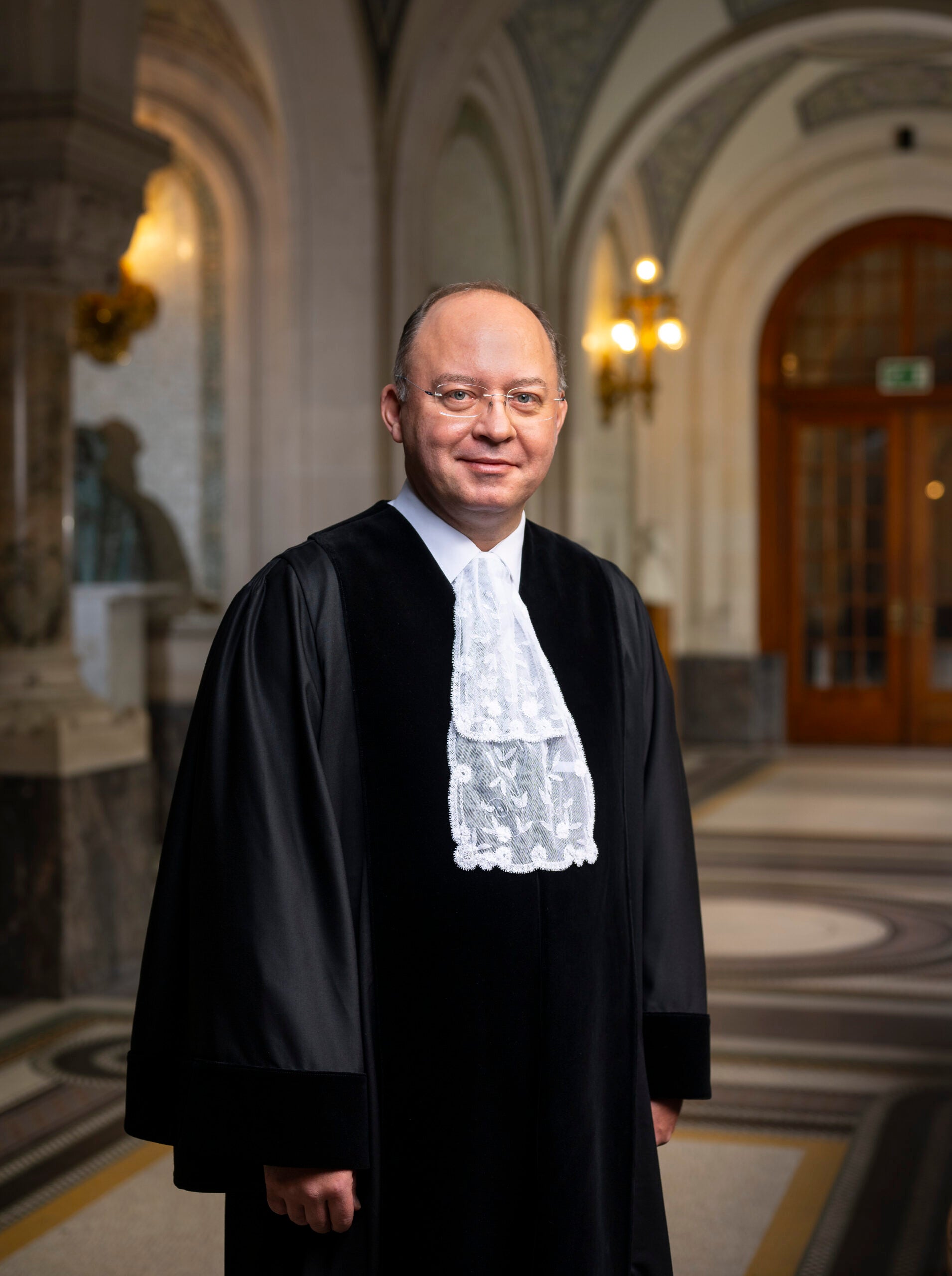 Official portrait of HE Mr Bogdan-Lucian Aurescu (Romania) in 2024. Born in Bucharest (Romania), on 9 September 1973, he was elected by the General Assembly and the Security Council of the United Nations on 9 November 2023, and was officially sworn in at a public sitting on Tuesday 6 February 2024. Judge Aurescu’s complete biography can be found on the ICJ website: www.icj-cij.org. 

Portrait officiel de S. Exc. M. Bogdan-Lucian Aurescu (Roumanie) en 2024. Né à Bucarest (Roumanie), le 9 septembre 1973, il a été élu par l’Assemblée générale et le Conseil de sécurité des Nations Unies, le 9 novembre 2023, et a été officiellement installé au cours d’une séance publique, le mardi 6 février 2024. Sa biographie complète figure sur le site de la Cour : www.icj-cij.org