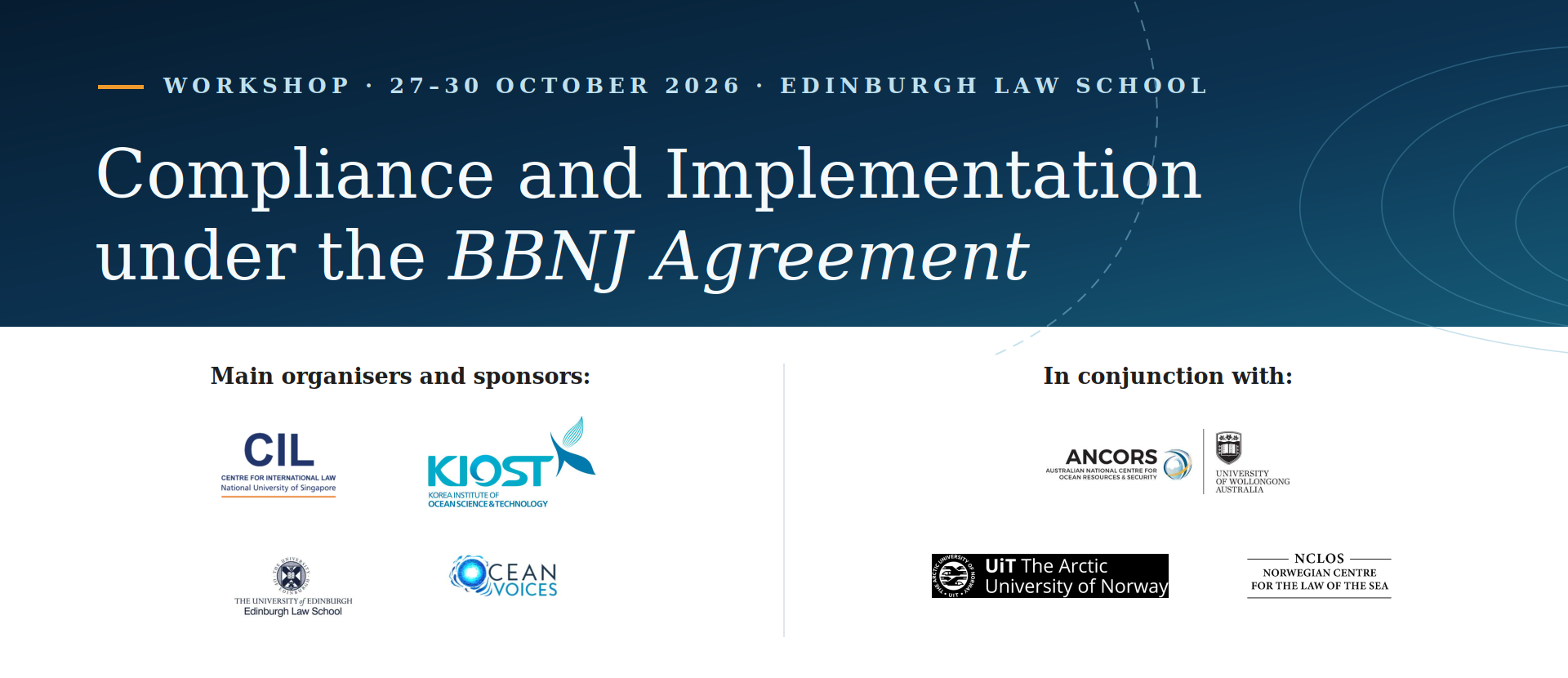 BBNJ Workshop 2026 website update banner
