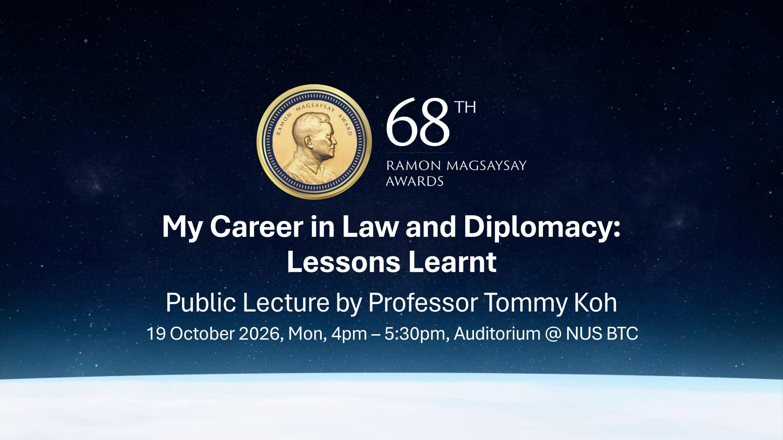 68th RMA Prof Tommy Koh Public Lecture