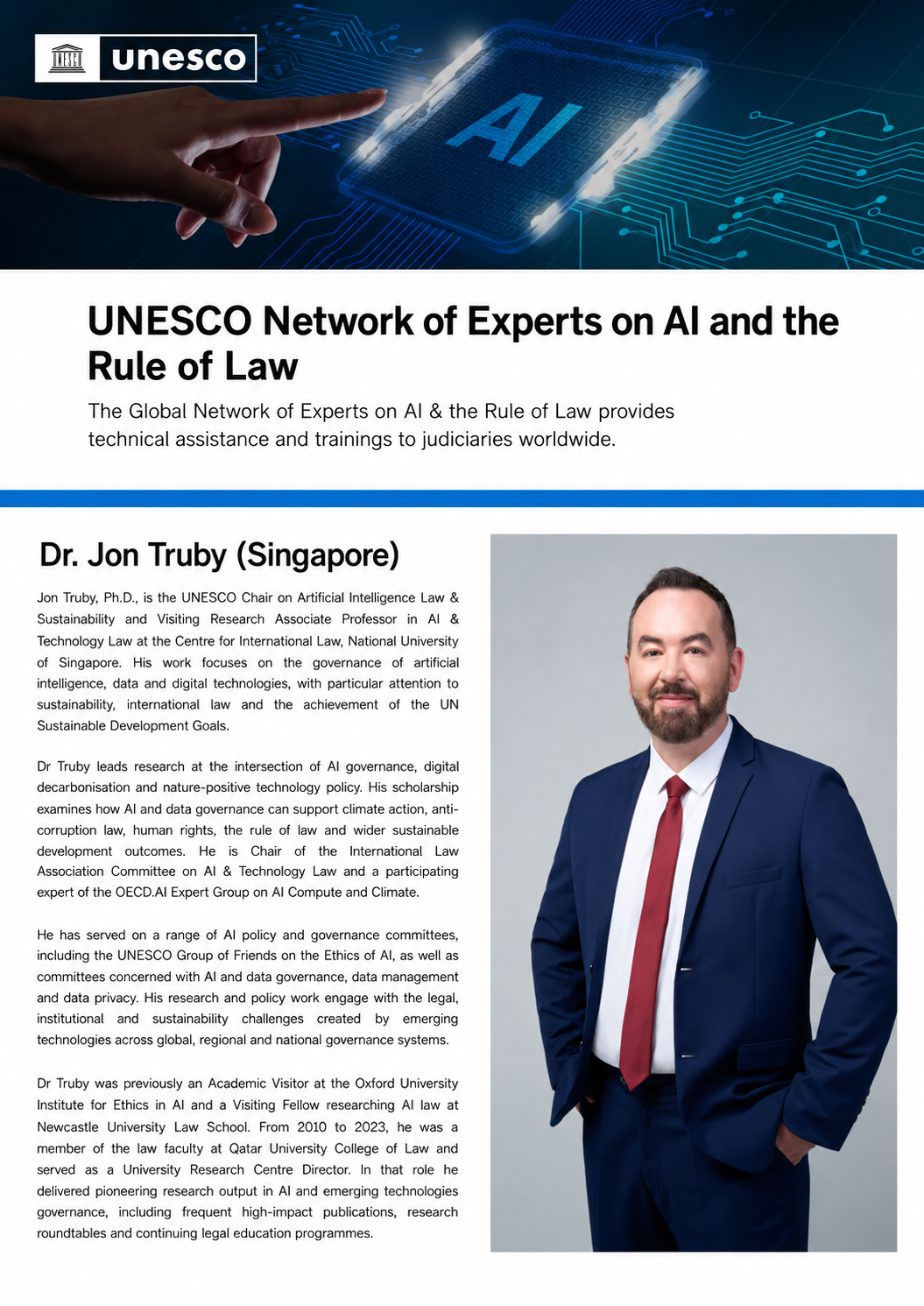 Jon Truby Poster_UNESCO Network AI & Rule of Law